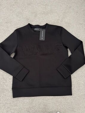 NWT Alexander Wang x H&M Black Neoprene Scuba' Pullover Sweatshirt  Sz Medium